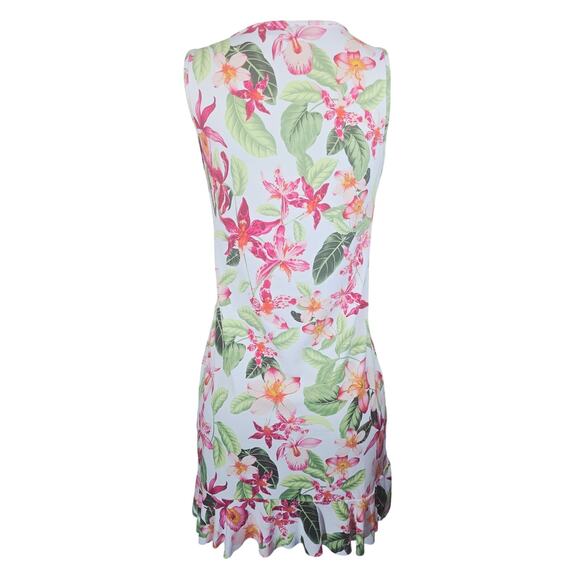 Tommy Bahama Hawiian Floral Ruffle Bottom Pockets Summer Women's Dress XS - Picture 4 of 5